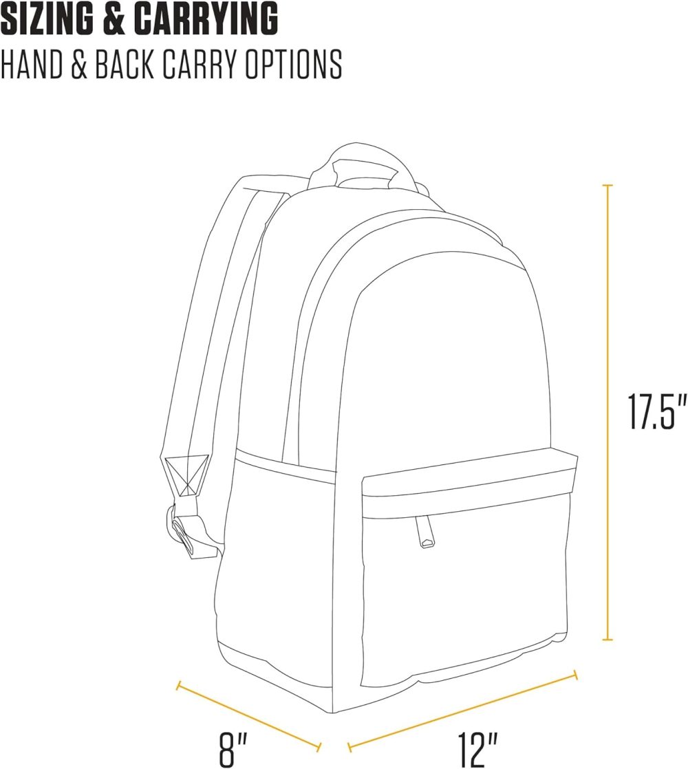 Carhartt 21L Classic Backpack, Water-Resistant Pack W/ 15" Laptop Sleeve and Organizational Compartments, Brown, PFAS Free - Image 5