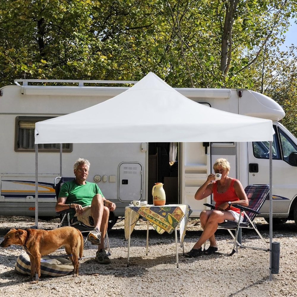 DUMOS Canopy Tents 10x10 Heavy Duty with Sand Bags, Pop Up Canopy for Vendor Market,Parties,Backyard with Carrying Bag, Waterproof Portable Tent Pop Up Shade 10FT WH - Image 6