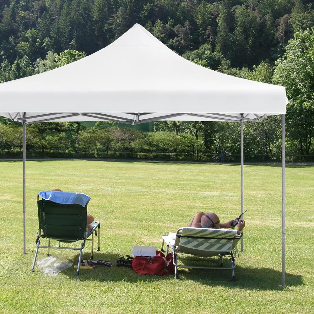 DUMOS Canopy Tents 10x10 Heavy Duty with Sand Bags, Pop Up Canopy for Vendor Market,Parties,Backyard with Carrying Bag, Waterproof Portable Tent Pop Up Shade 10FT WH - Image 8
